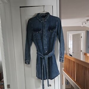 Habitual Blue Denim Shirt Dress